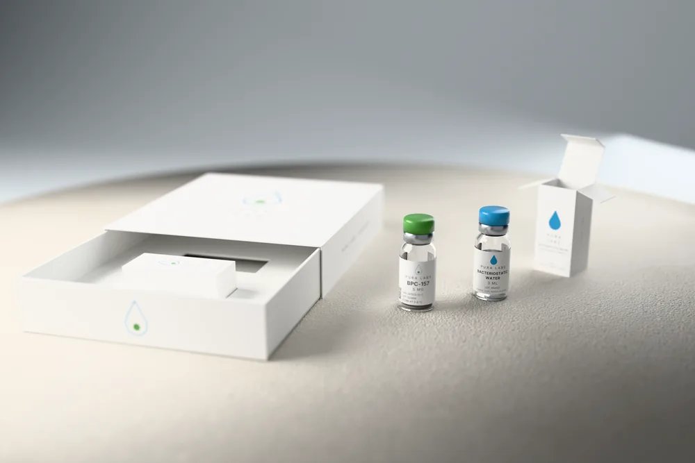 PURA LABS Schiebebox mit Einzelschachtel und zwei Vials